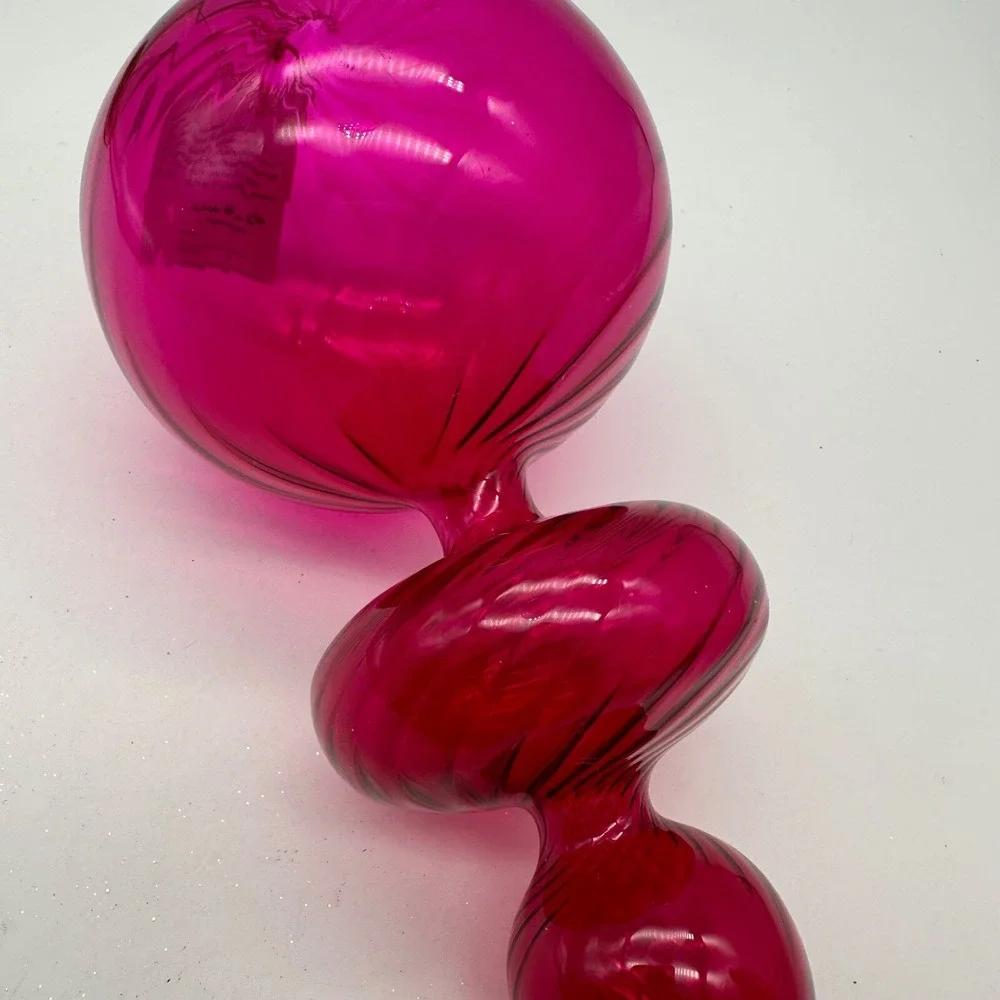 Christopher RADKO SPIRAL‎ FANTASIES Fuchsia Italian Drop Ornament 1997 97-310-0